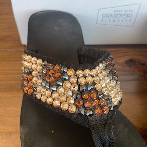 Swarovski Elements Miss Vegas Cheetah sandals